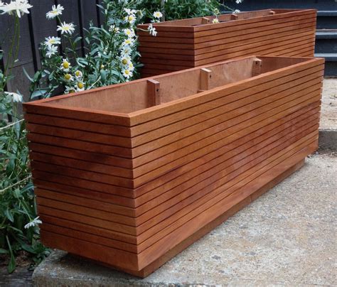 large rectangular planter boxes